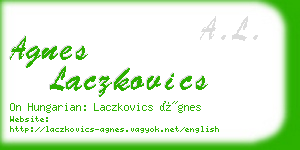 agnes laczkovics business card